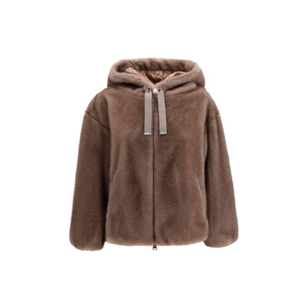 Herno Women Hooded Jacket In Eco-Fur